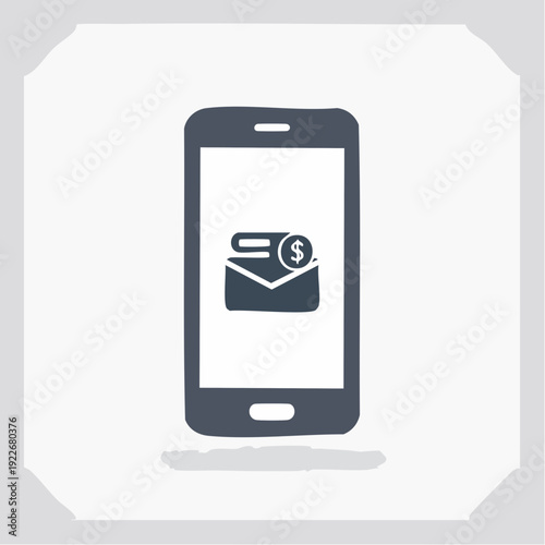 スマートフォン決済アイコン モバイルマネー