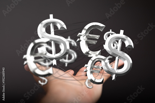Financial concept with hand...
