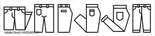  jeans icon set