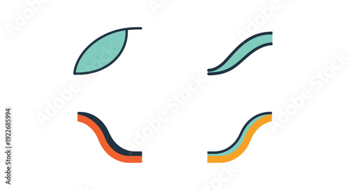 Deflection Curve abstract dynamic style vector