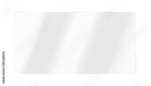 Realistic shiny glossy glass panel with light glare reflective surface effect, laptop monitor smartphone or TV panel, clear plastic sheets with reflection, shiny transparent glass panel