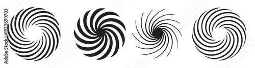 black and white radial twirl
