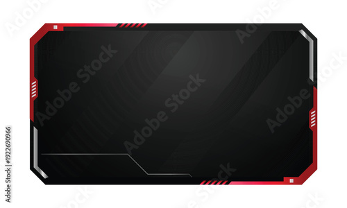 Modern tech overlay stream gamer template background