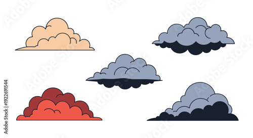 Dust Storm Cloud clean vibrant tone illustration