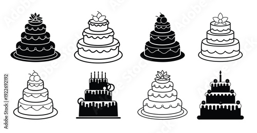 wedding cake wedding cake icon vectors silhouette wedding 
