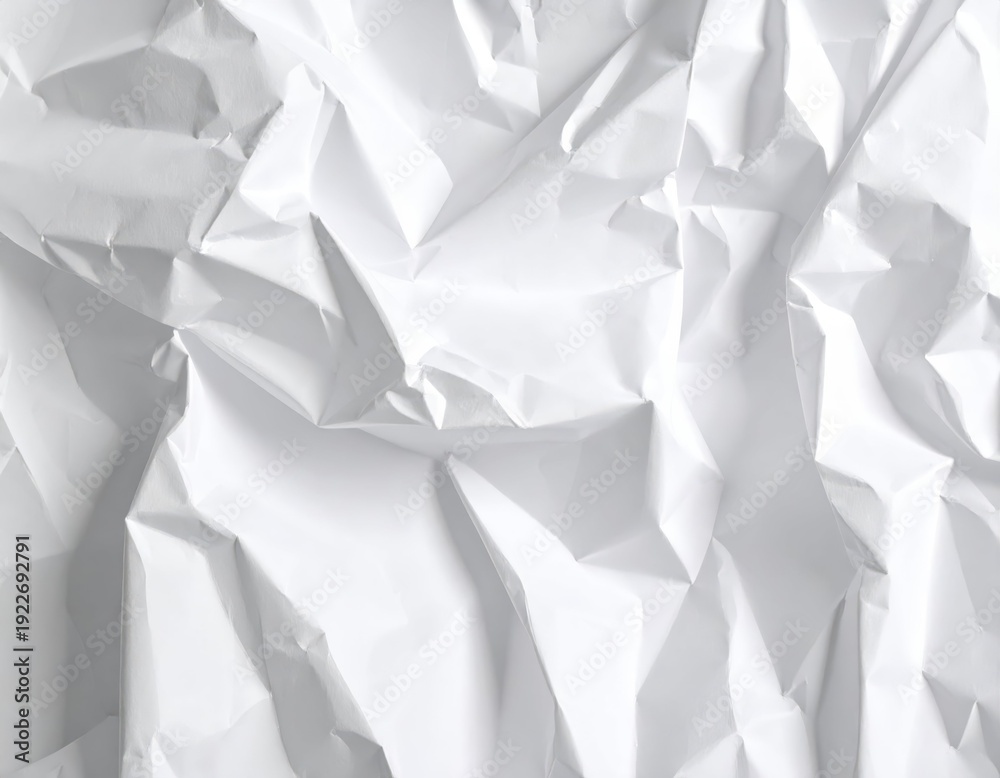 Obraz premium Wrinkled White Paper Texture Background for Creative Projects