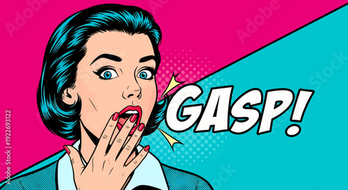 A Pop Art Woman's Exclamation, Expressing Astonishment
