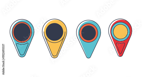 Elevation Marker creative modern color illustration