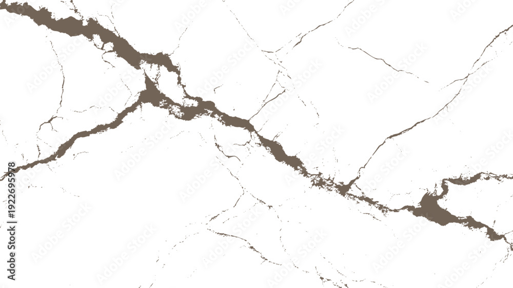 Obraz premium Marble texture with brown veins on white background