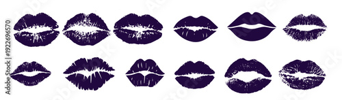  lips icons vector design