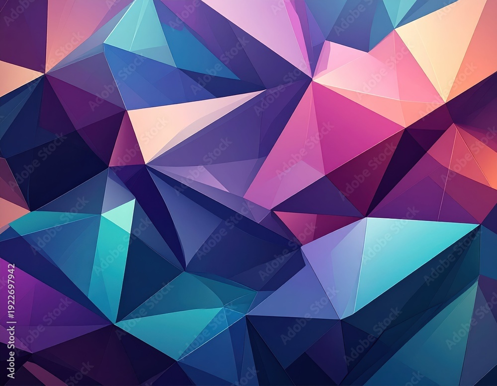 Fototapeta premium Colorful Abstract Geometric Background with Triangular Shapes