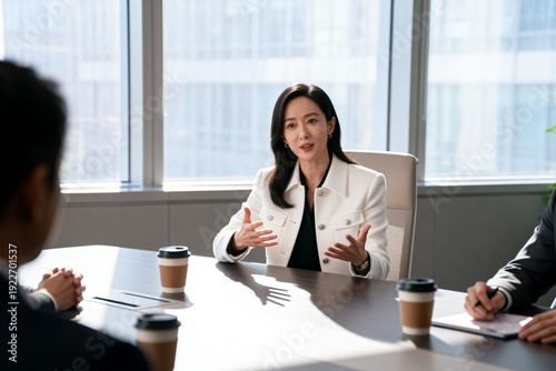 Wallpaper Mural Professional Businesswoman in Meeting Room Discussion Torontodigital.ca