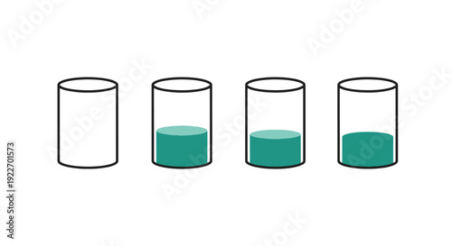 Graduated Cylinder creative soft tone vector