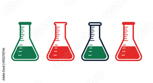 Graduated Flask Line modern soft tone illustration