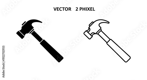 Vector hammer icon design illustration artwork Vector