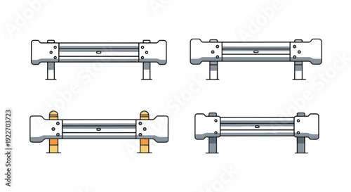 Guard Rail Line art minimal graphic color vector