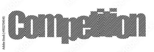 Bold typographic graphic representing competition and rivalry