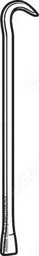 Industrial Pry Bar Line Art Icon