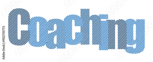 Empowering word 'Coaching' in a textured, modern design
