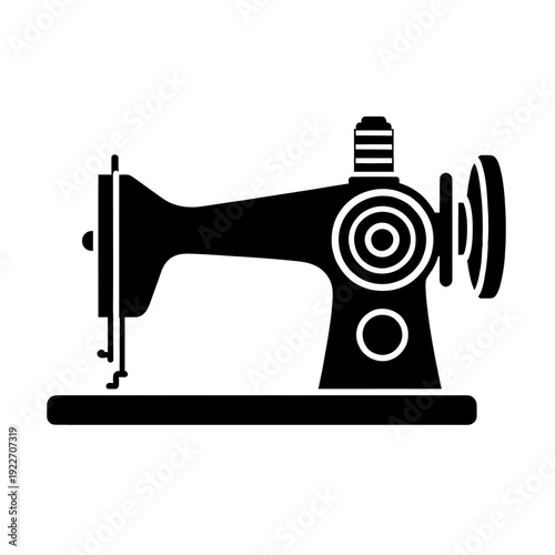 Vintage Sewing Machine Vector Icon