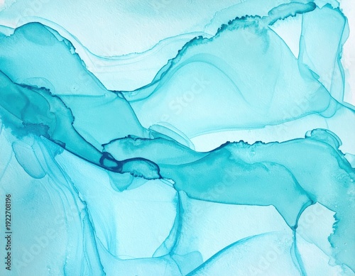 Elegant Abstract Aqua Waves with Soft Flowing Textures and Hues