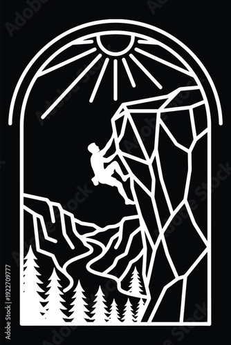 Mountain Climber Adventure Silhouette