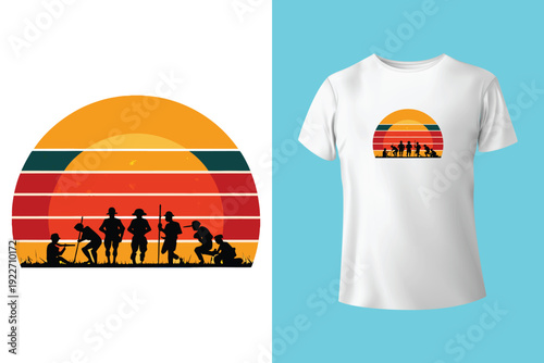 Memorial day tshirt design with grunge american flag heart