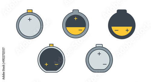 CMOS Battery Line clean modern tone vector
