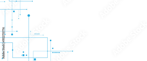  Abstract  with geometric Circuit connect Connected lines and dots technology vector