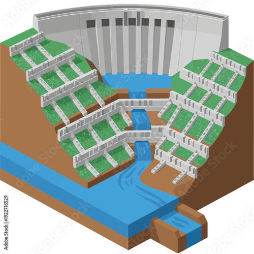 Hydroelectric Dam Power Generation Facility.
