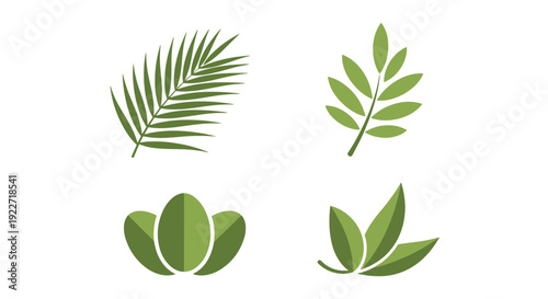 Coconut leaf Line dynamic creative tone vector