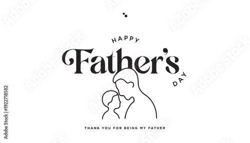 Heartfelt Father's Day message with touching illustration