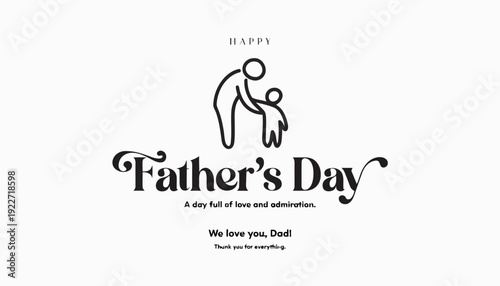 Elegant Father's Day greeting card design with love message