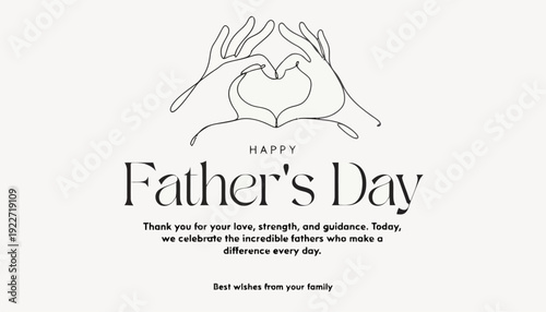 Heartfelt Father's Day celebration with loving family gesture