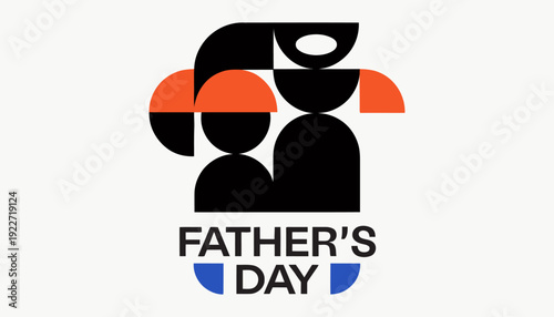 Modern Father's Day design for greeting cards and marketing