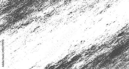 Distressed Black Texture with Subtle Grain Overlay Effect, Rough Cement Floor Surface on White Background with Vintage Grunge Detail.