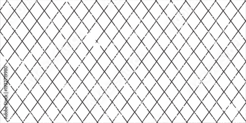 Seamless net pattern with wire mesh and grid texture. Abstract design for soccer, fishing, and sports goals in black and white