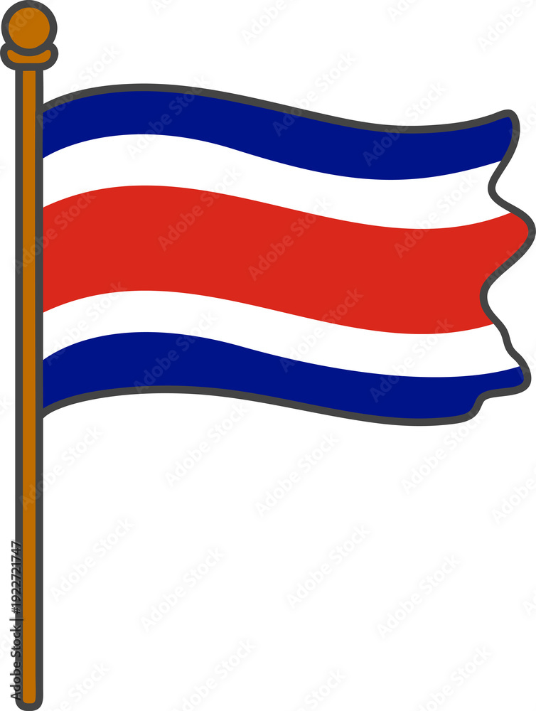 Fototapeta premium costa rica flag