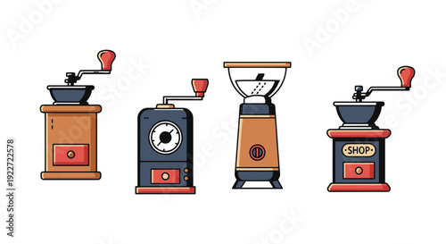 Coffee Grinder Line modern smooth abstract vector