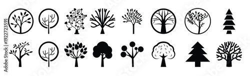 collection of ecology glyph icons