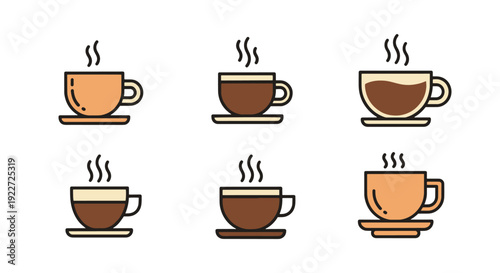 Coffee Shop Logo abstract color concept vector