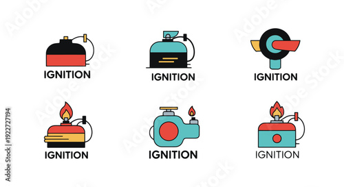Ignition Line art colorful digital color vector