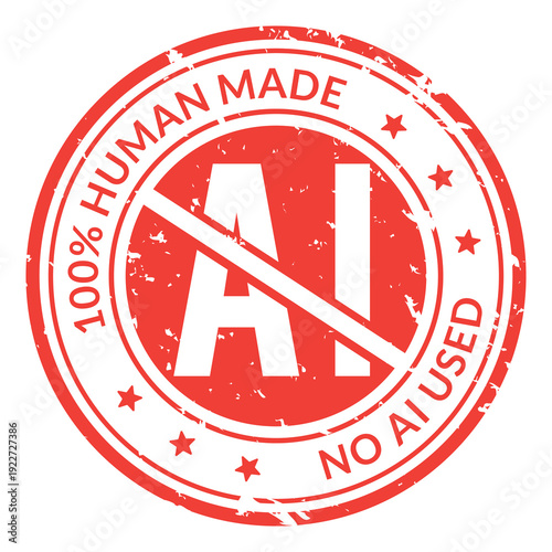 no ai used, red stamp