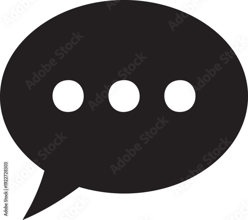 Black speech bubble icon