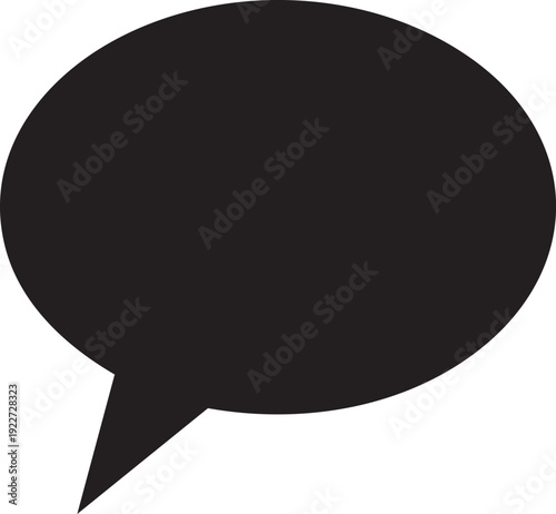 Black speech bubble icon