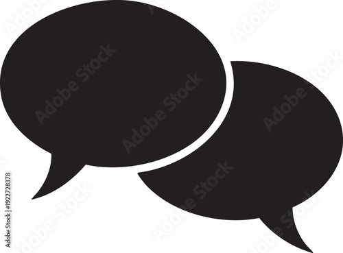 Black speech bubble vector icons