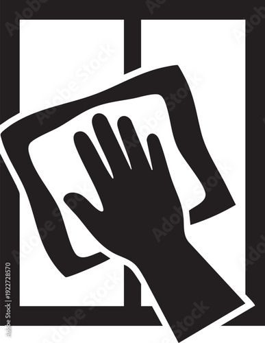 Cleaning hand icon