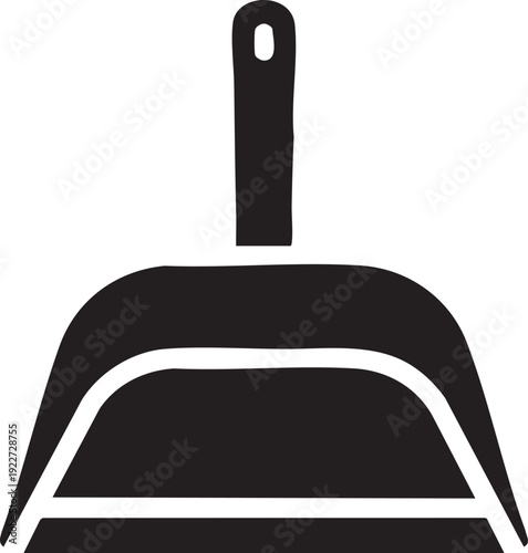 Black dustpan icon