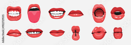 mouth gestures vector