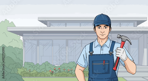 Dedicated handyman ready for home repair and maintenance tasks.